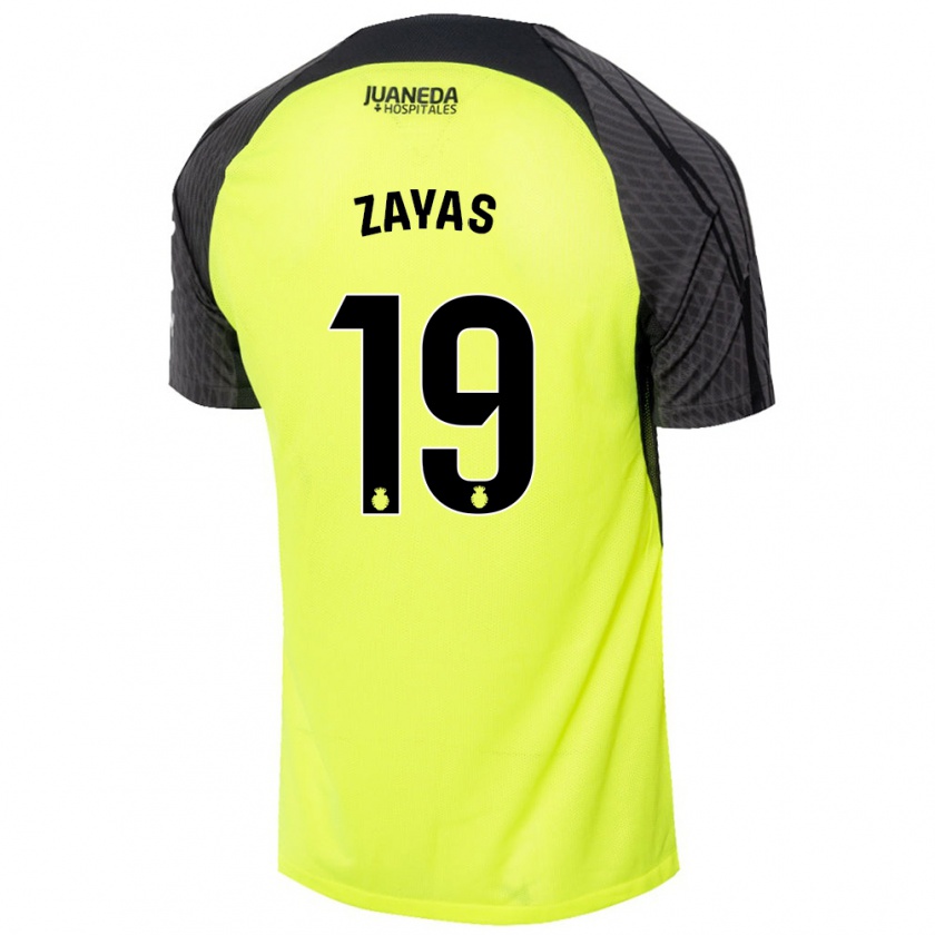 Kandiny Mujer Camiseta Yosmel Zayas #19 Verde Fluorescente Negro 2ª Equipación 2024/25 La Camisa Chile