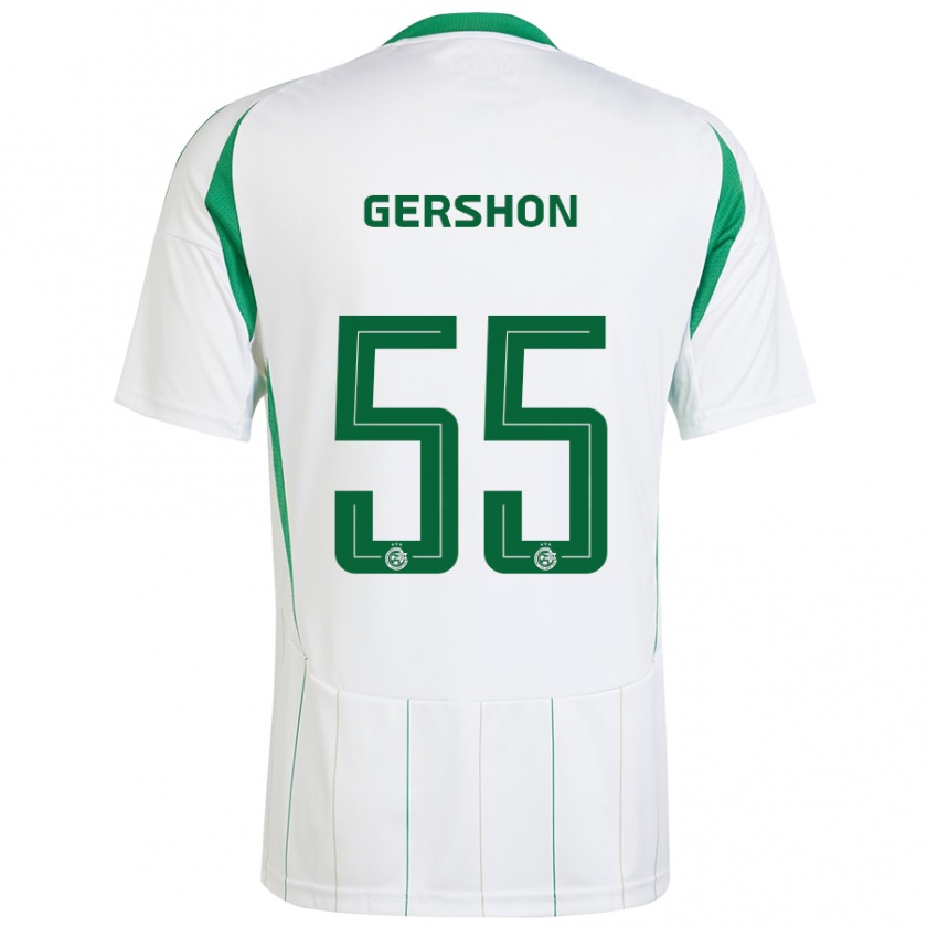 Kandiny Mujer Camiseta Rami Gershon #55 Blanco Verde 2ª Equipación 2024/25 La Camisa Chile