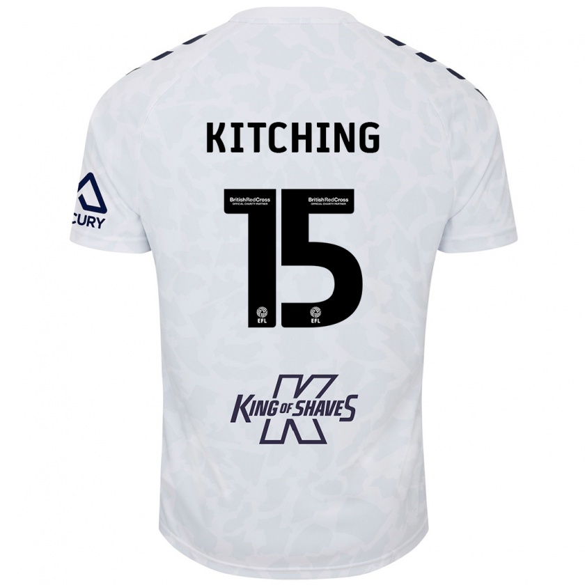 Kandiny Mujer Camiseta Liam Kitching #15 Blanco 2ª Equipación 2024/25 La Camisa Chile