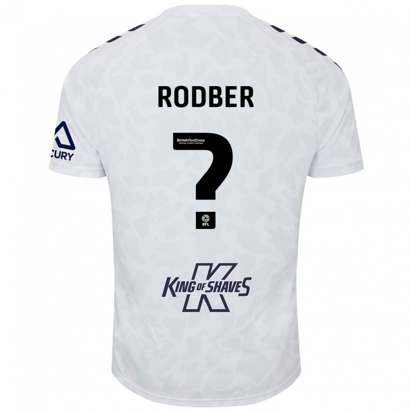 Kandiny Mujer Camiseta Samuel Rodber #0 Blanco 2ª Equipación 2024/25 La Camisa Chile