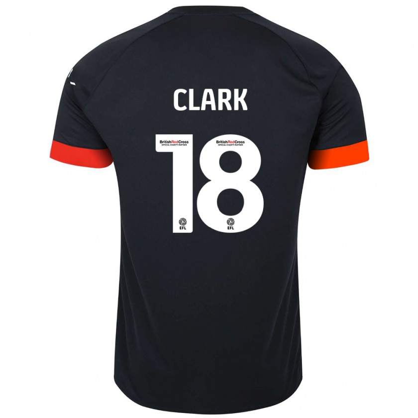 Kandiny Mujer Camiseta Jordan Clark #18 Negro Naranja 2ª Equipación 2024/25 La Camisa Chile