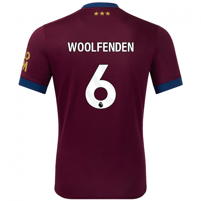 Kandiny Mujer Camiseta Luke Woolfenden #6 Marrón 2ª Equipación 2024/25 La Camisa Chile