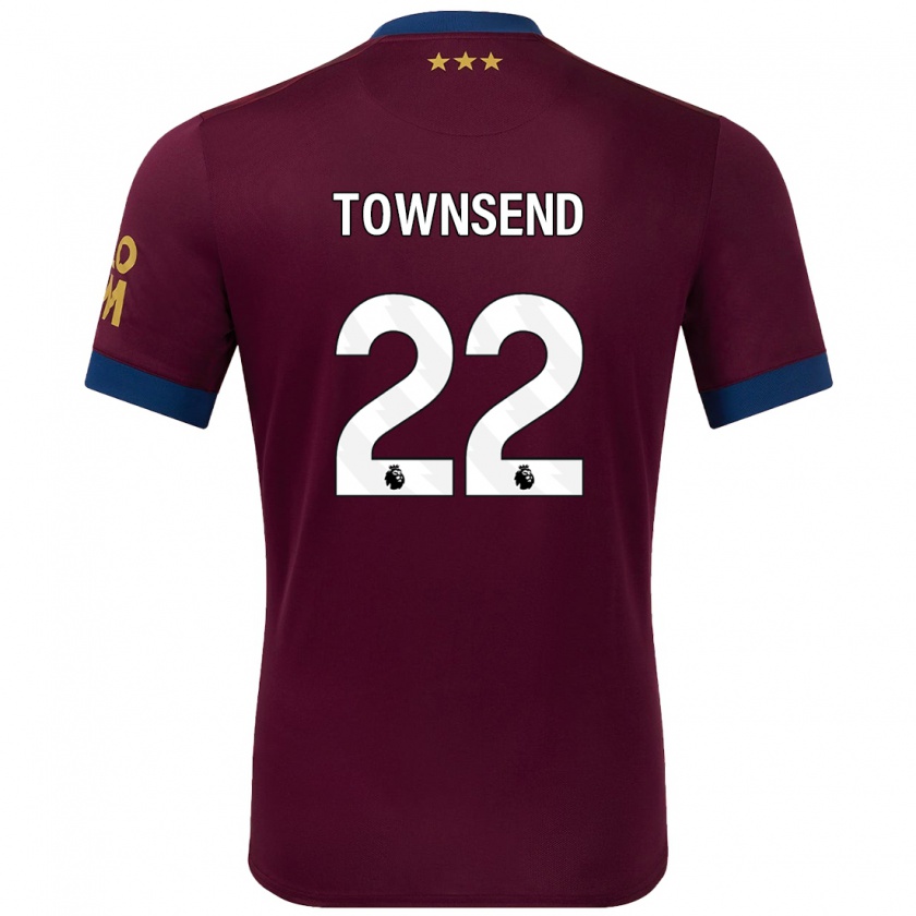 Kandiny Mujer Camiseta Conor Townsend #22 Marrón 2ª Equipación 2024/25 La Camisa Chile