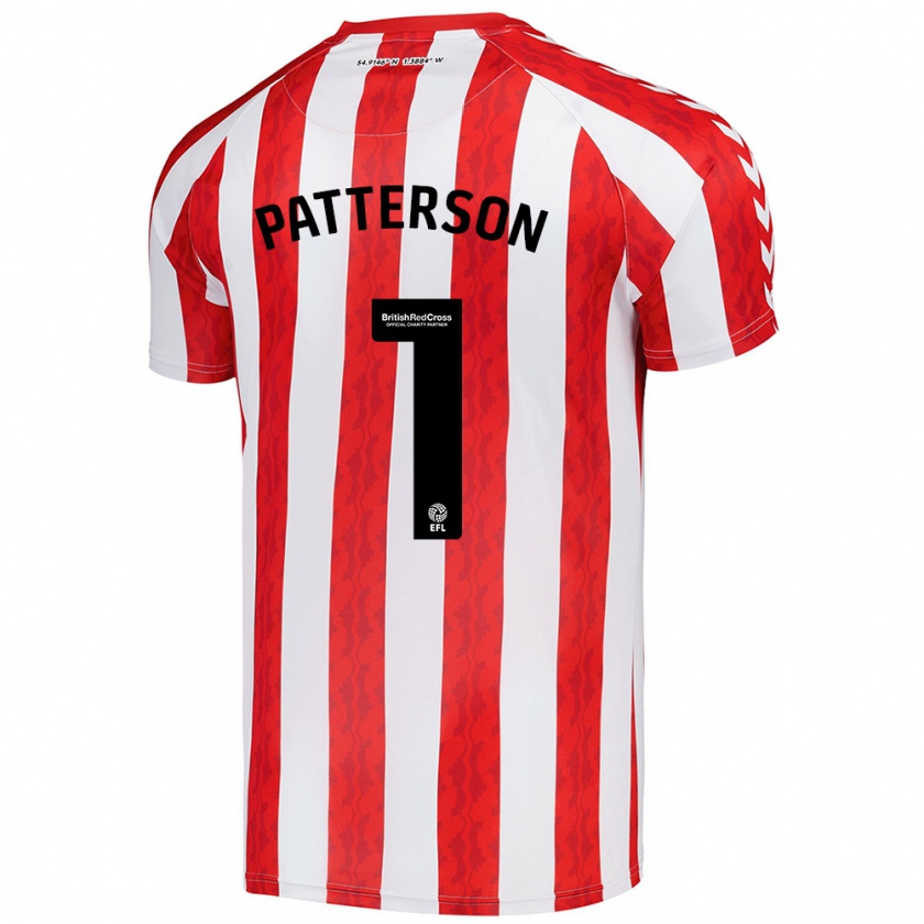 Kandiny Niño Camiseta Anthony Patterson #1 Rojo Blanco 1ª Equipación 2024/25 La Camisa Chile