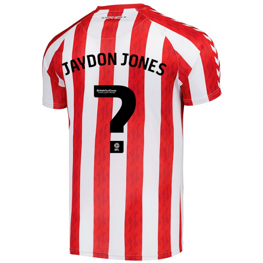 Kandiny Niño Camiseta Jaydon Jones #0 Rojo Blanco 1ª Equipación 2024/25 La Camisa Chile