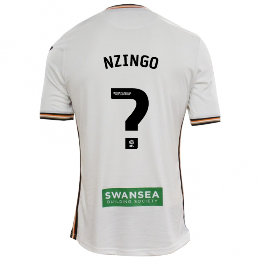 Kandiny Niño Camiseta Glory Nzingo #0 Blanco 1ª Equipación 2024/25 La Camisa Chile