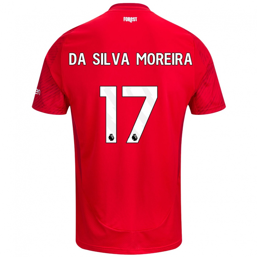 Kandiny Niño Camiseta Eric Da Silva Moreira #17 Rojo Blanco 1ª Equipación 2024/25 La Camisa Chile