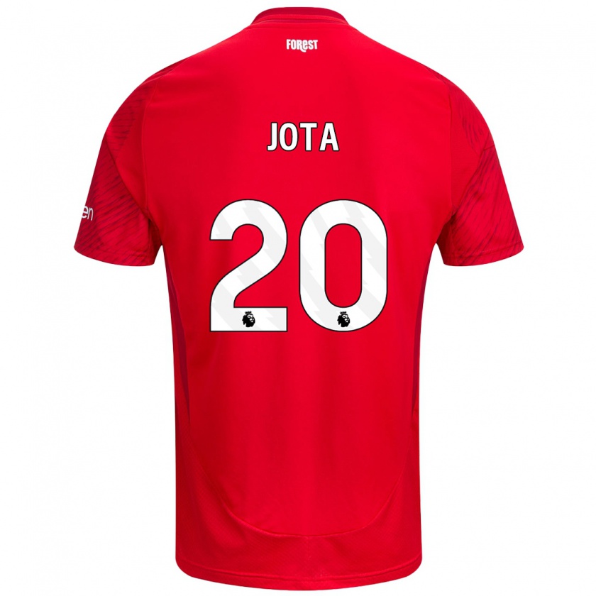 Kandiny Niño Camiseta Jota Silva #20 Rojo Blanco 1ª Equipación 2024/25 La Camisa Chile