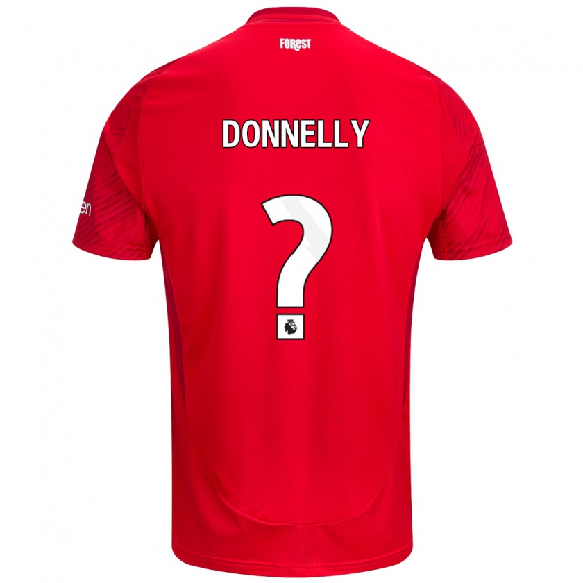 Kandiny Niño Camiseta Aaron Donnelly #0 Rojo Blanco 1ª Equipación 2024/25 La Camisa Chile