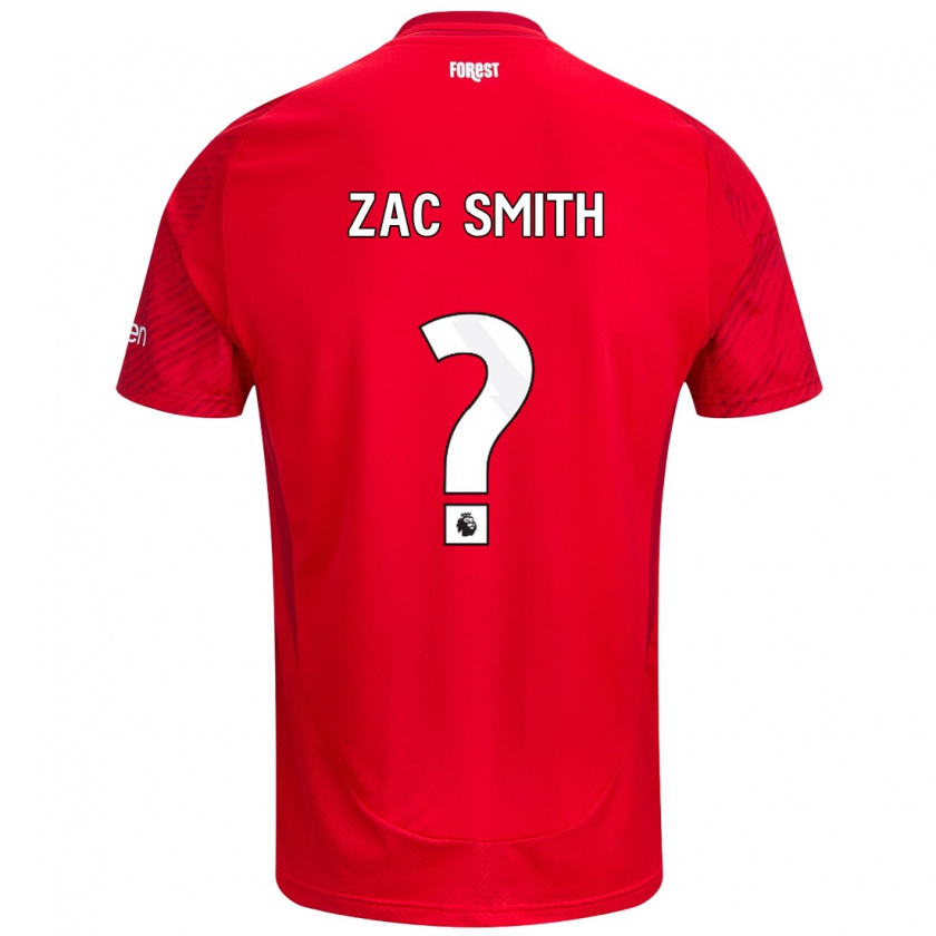 Kandiny Niño Camiseta Zac Smith #0 Rojo Blanco 1ª Equipación 2024/25 La Camisa Chile