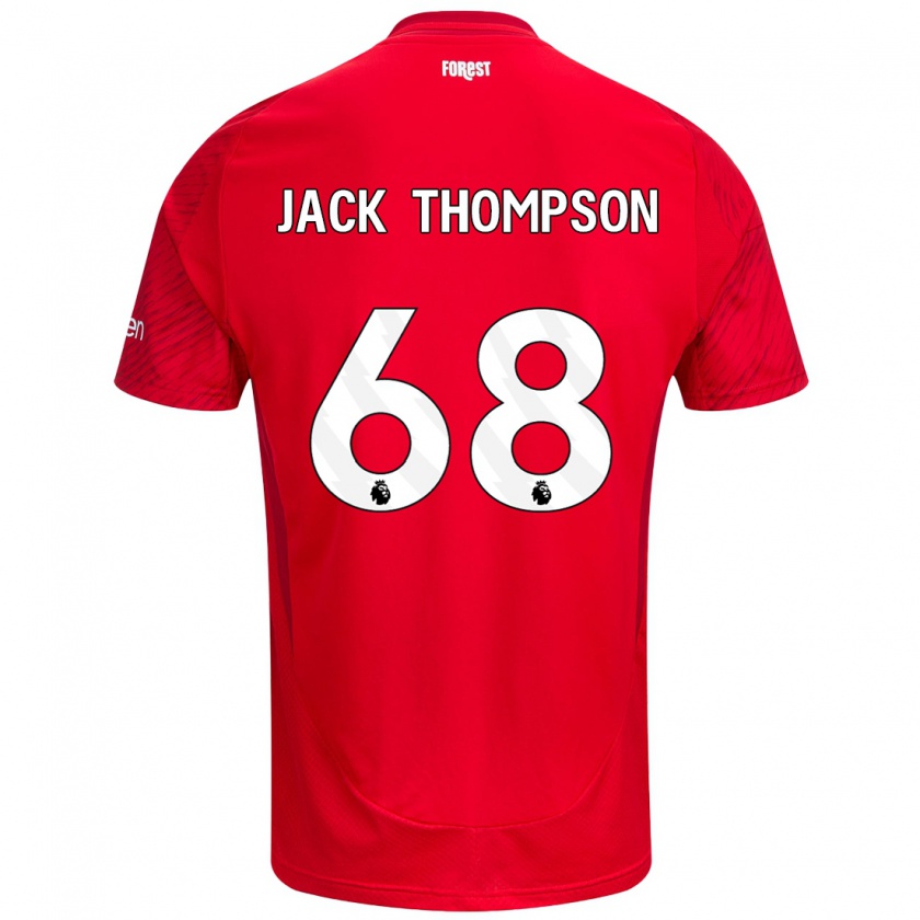 Kandiny Niño Camiseta Jack Thompson #68 Rojo Blanco 1ª Equipación 2024/25 La Camisa Chile