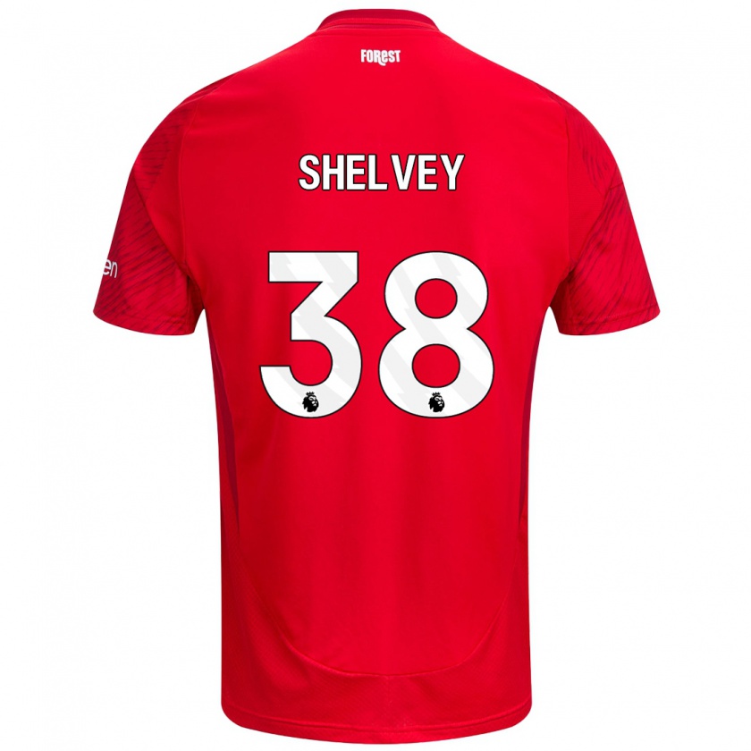 Kandiny Niño Camiseta George Shelvey #38 Rojo Blanco 1ª Equipación 2024/25 La Camisa Chile