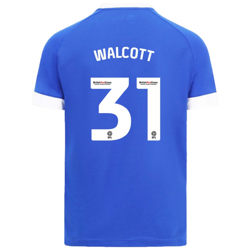 Kandiny Niño Camiseta Malachi Fagan-Walcott #31 Azul Cielo 1ª Equipación 2024/25 La Camisa Chile