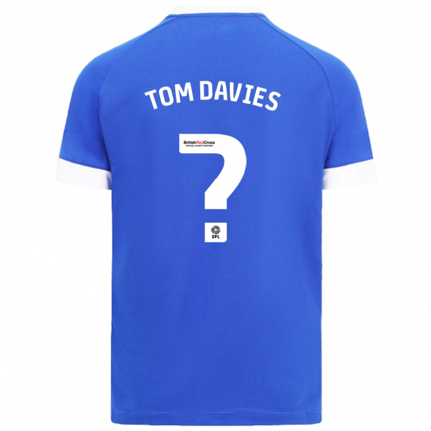 Kandiny Niño Camiseta Tom Davies #0 Azul Cielo 1ª Equipación 2024/25 La Camisa Chile