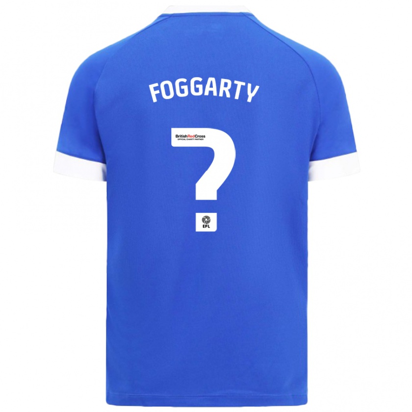 Kandiny Niño Camiseta Corey Foggarty #0 Azul Cielo 1ª Equipación 2024/25 La Camisa Chile