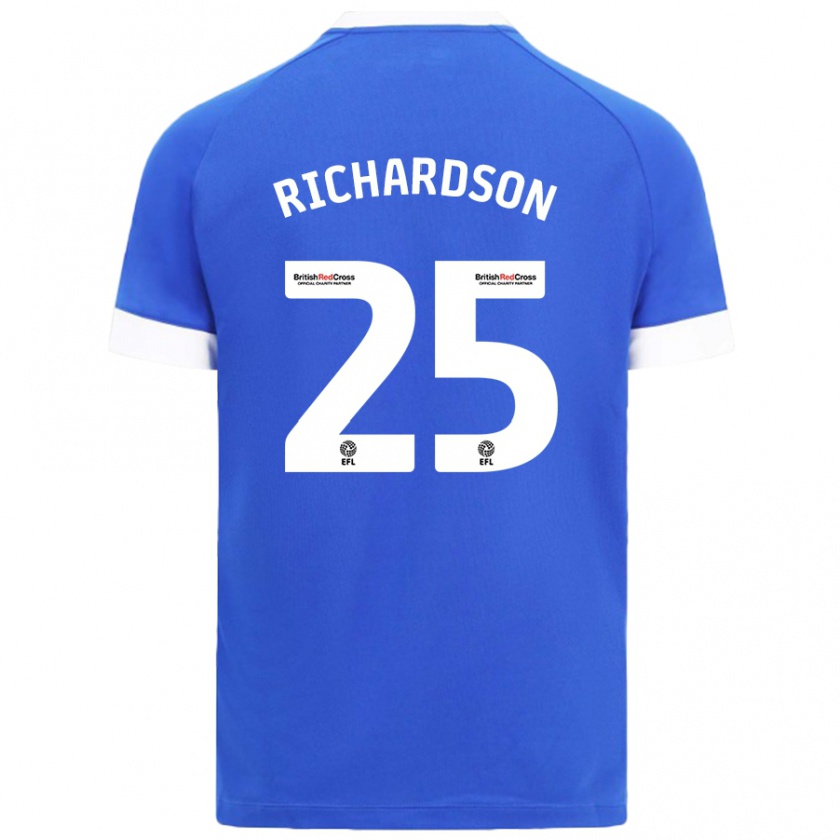 Kandiny Niño Camiseta Tija Richardson #25 Azul Cielo 1ª Equipación 2024/25 La Camisa Chile