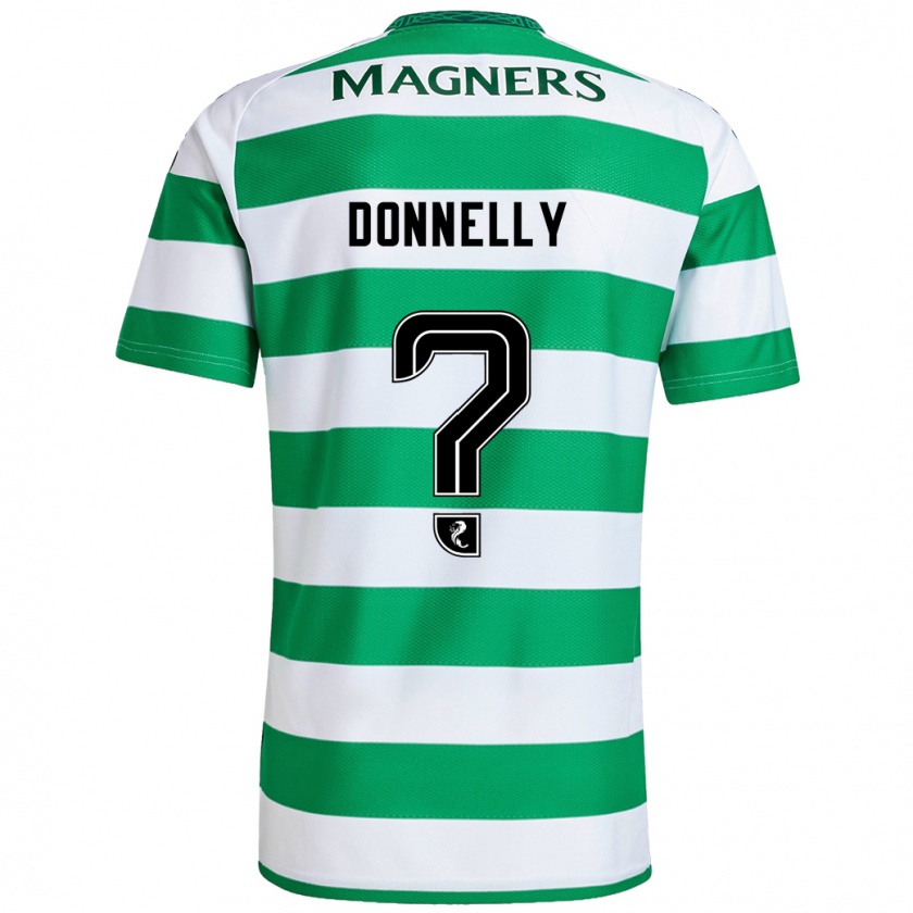 Kandiny Niño Camiseta Jacob Donnelly #0 Verde Blanco 1ª Equipación 2024/25 La Camisa Chile