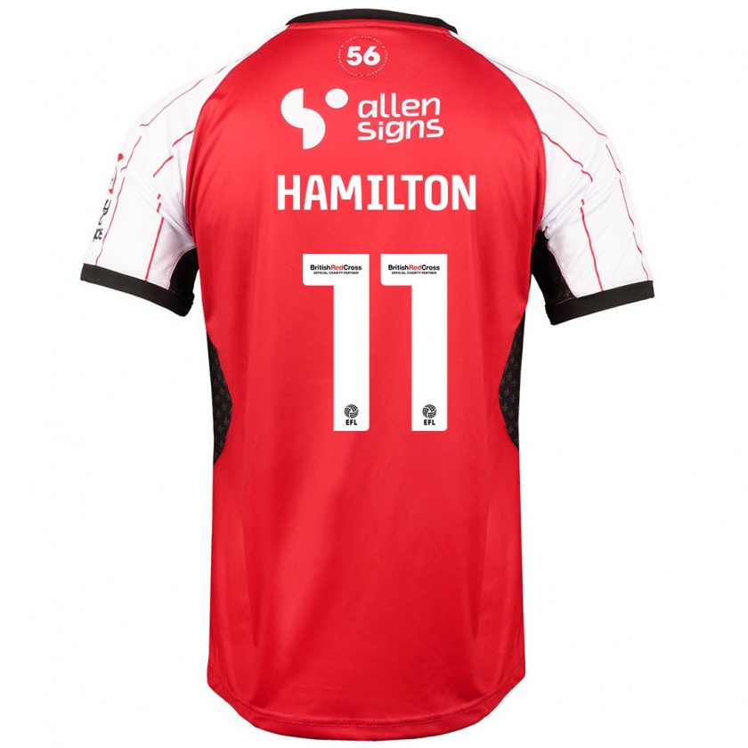 Kandiny Niño Camiseta Ethan Hamilton #11 Blanco 1ª Equipación 2024/25 La Camisa Chile