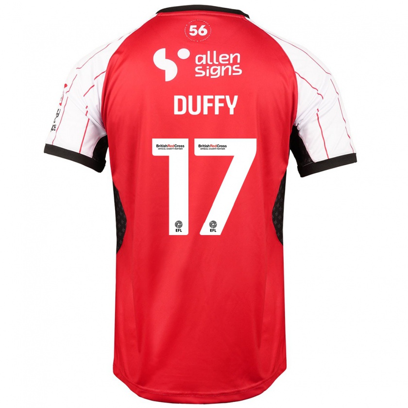 Kandiny Niño Camiseta Dylan Duffy #17 Blanco 1ª Equipación 2024/25 La Camisa Chile