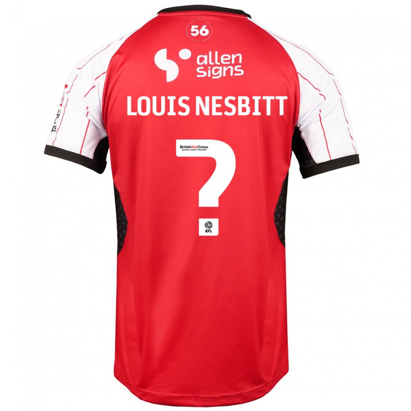 Kandiny Niño Camiseta Louis Nesbitt #0 Blanco 1ª Equipación 2024/25 La Camisa Chile