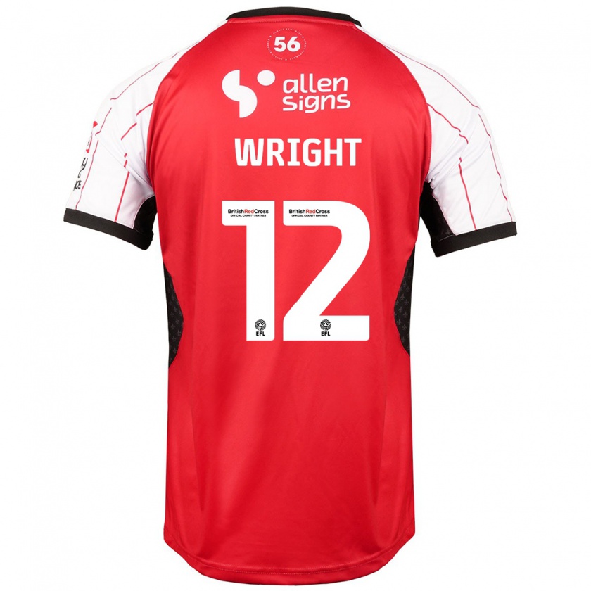 Kandiny Niño Camiseta Jordan Wright #12 Blanco 1ª Equipación 2024/25 La Camisa Chile