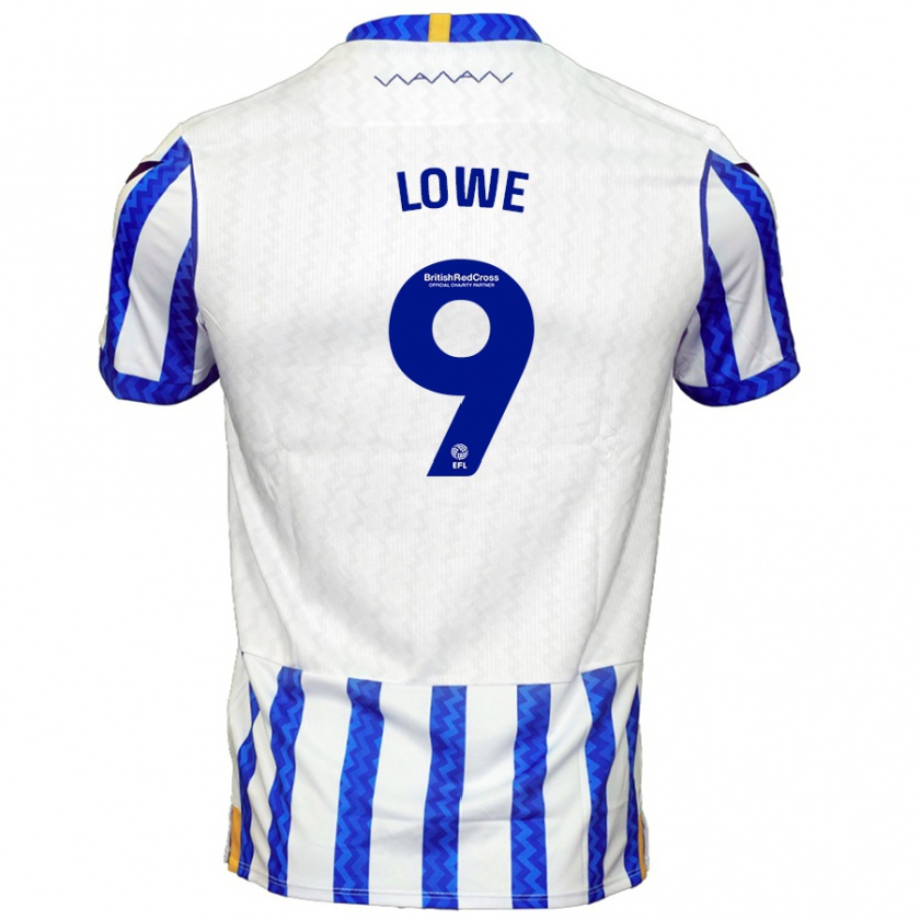 Kandiny Niño Camiseta Jamal Lowe #9 Azul Blanco 1ª Equipación 2024/25 La Camisa Chile