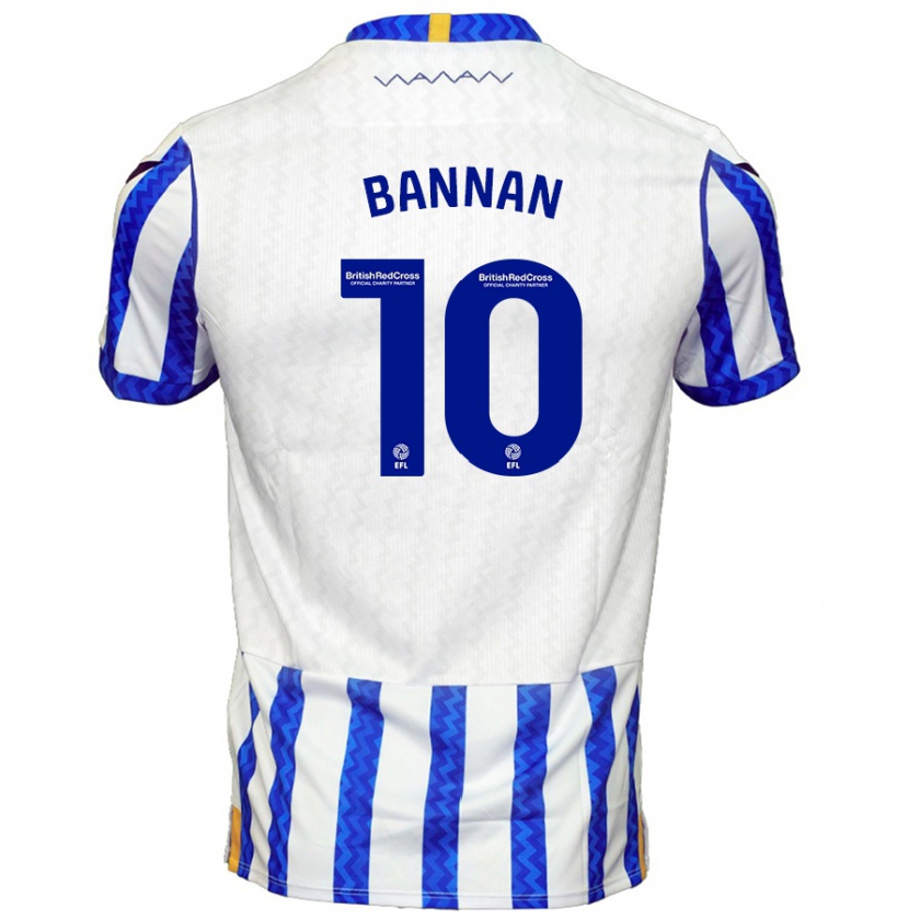 Kandiny Niño Camiseta Barry Bannan #10 Azul Blanco 1ª Equipación 2024/25 La Camisa Chile