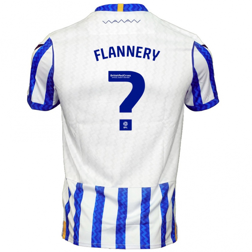 Kandiny Niño Camiseta Cian Flannery #0 Azul Blanco 1ª Equipación 2024/25 La Camisa Chile