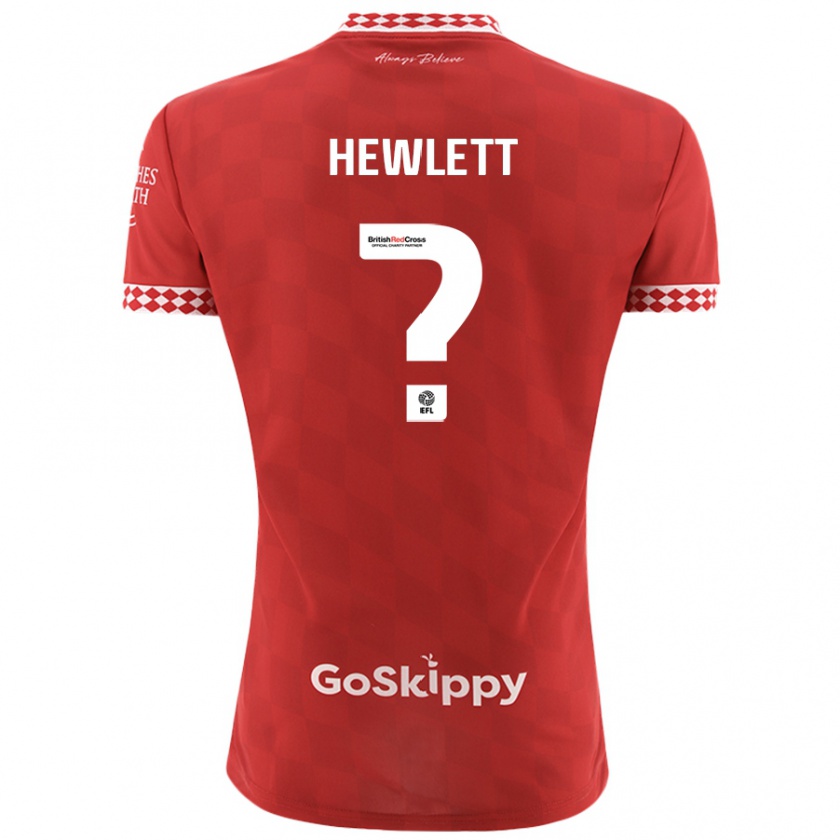 Kandiny Niño Camiseta Callum Hewlett #0 Rojo 1ª Equipación 2024/25 La Camisa Chile