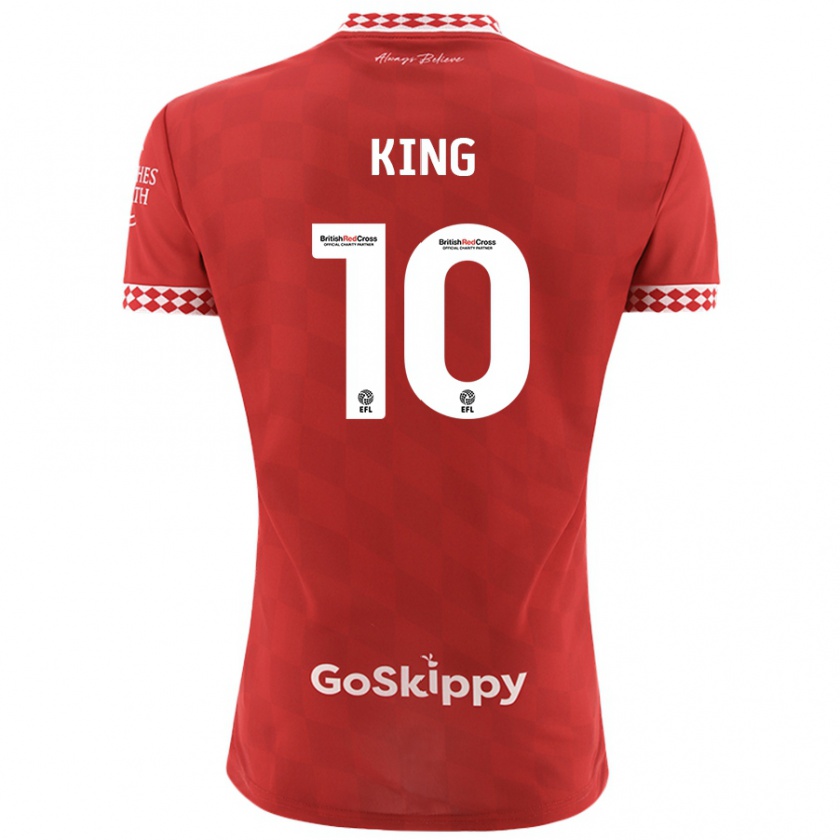 Kandiny Niño Camiseta Andy King #10 Rojo 1ª Equipación 2024/25 La Camisa Chile