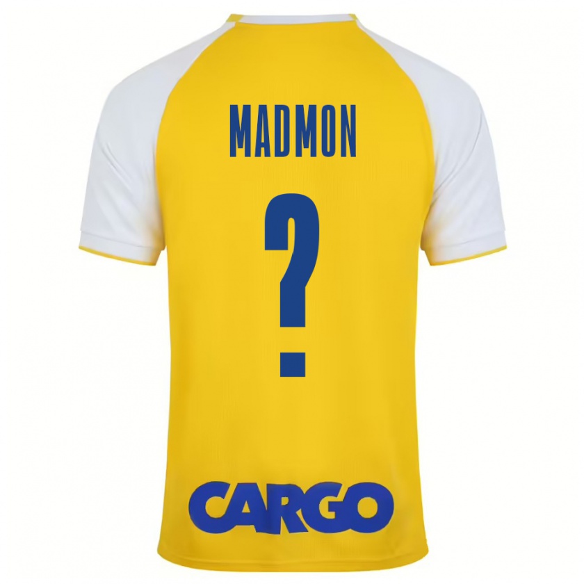 Kandiny Niño Camiseta Elad Madmon #0 Amarillo Blanco 1ª Equipación 2024/25 La Camisa Chile