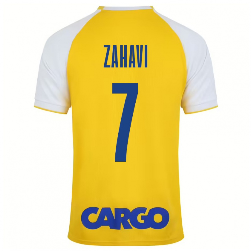 Kandiny Niño Camiseta Eran Zahavi #7 Amarillo Blanco 1ª Equipación 2024/25 La Camisa Chile