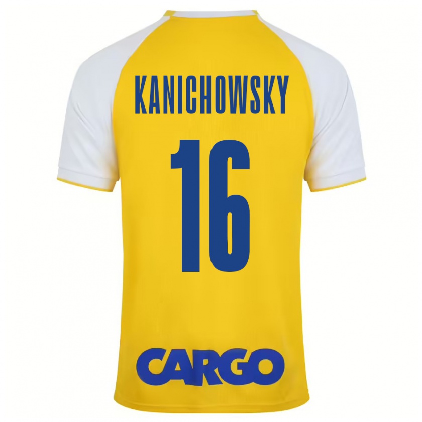 Kandiny Niño Camiseta Gabi Kanichowsky #16 Amarillo Blanco 1ª Equipación 2024/25 La Camisa Chile