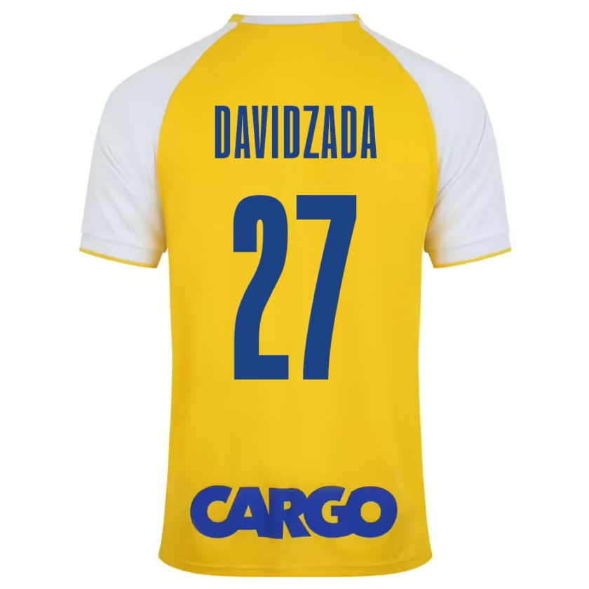 Kandiny Niño Camiseta Ofir Davidzada #27 Amarillo Blanco 1ª Equipación 2024/25 La Camisa Chile