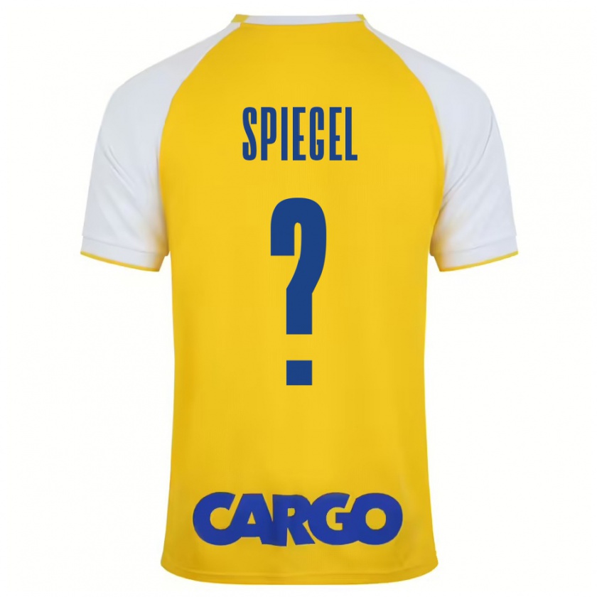 Kandiny Niño Camiseta Liran Shpigel #0 Amarillo Blanco 1ª Equipación 2024/25 La Camisa Chile