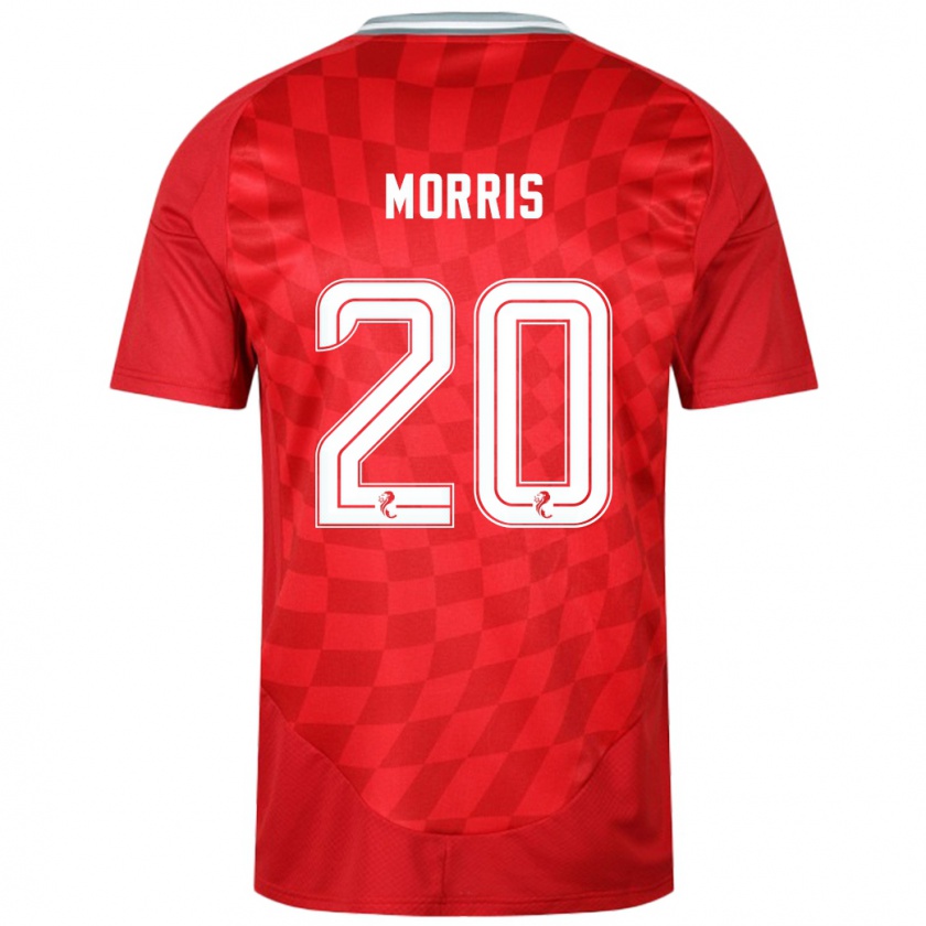 Kandiny Niño Camiseta Shayden Morris #20 Rojo 1ª Equipación 2024/25 La Camisa Chile