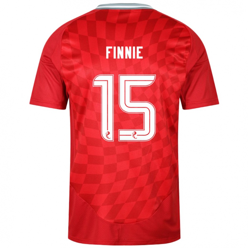 Kandiny Niño Camiseta Maddison Finnie #15 Rojo 1ª Equipación 2024/25 La Camisa Chile