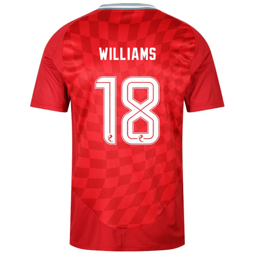 Kandiny Niño Camiseta Rhys Williams #18 Rojo 1ª Equipación 2024/25 La Camisa Chile