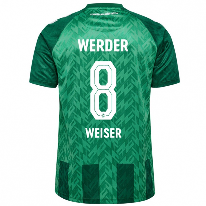 Kandiny Niño Camiseta Mitchell Weiser #8 Verde 1ª Equipación 2024/25 La Camisa Chile