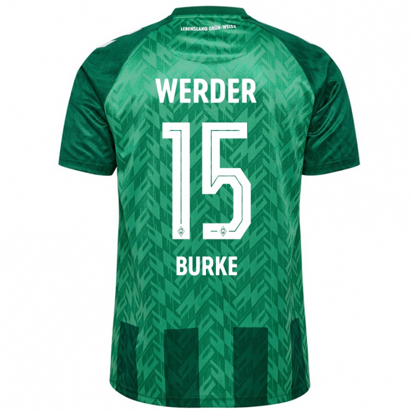 Kandiny Niño Camiseta Oliver Burke #15 Verde 1ª Equipación 2024/25 La Camisa Chile