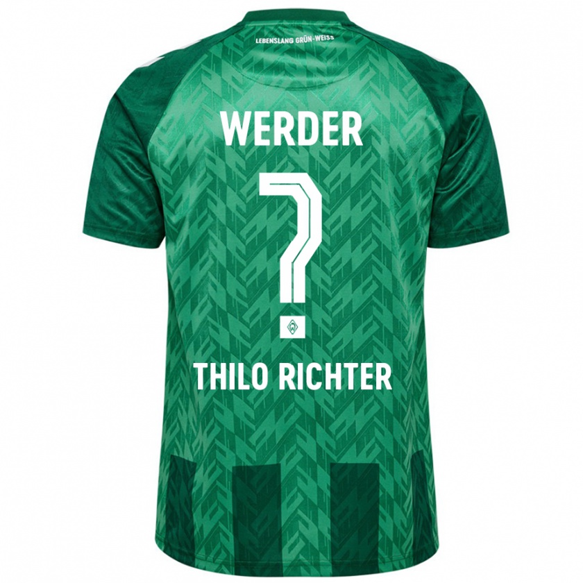 Kandiny Niño Camiseta Jasper Thilo Richter #0 Verde 1ª Equipación 2024/25 La Camisa Chile