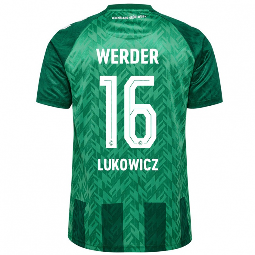 Kandiny Niño Camiseta Maik Lukowicz #16 Verde 1ª Equipación 2024/25 La Camisa Chile