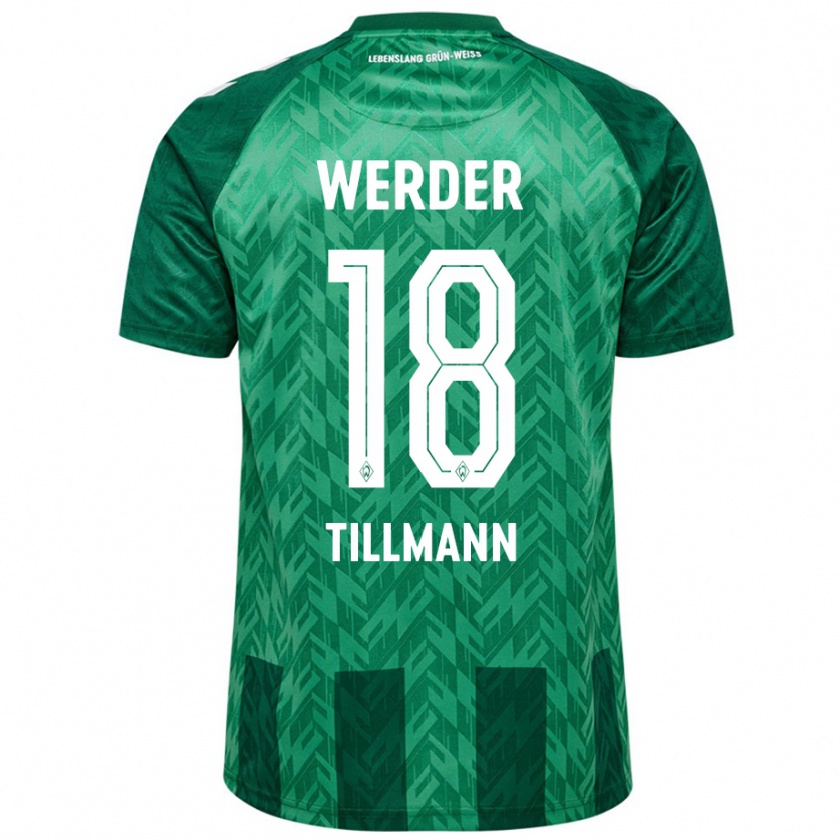 Kandiny Niño Camiseta Felix Tillmann #18 Verde 1ª Equipación 2024/25 La Camisa Chile