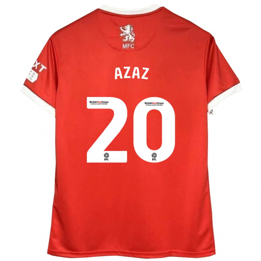 Kandiny Niño Camiseta Finn Azaz #20 Rojo Blanco 1ª Equipación 2024/25 La Camisa Chile