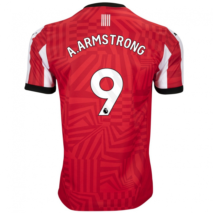 Kandiny Niño Camiseta Adam Armstrong #9 Rojo Blanco 1ª Equipación 2024/25 La Camisa Chile