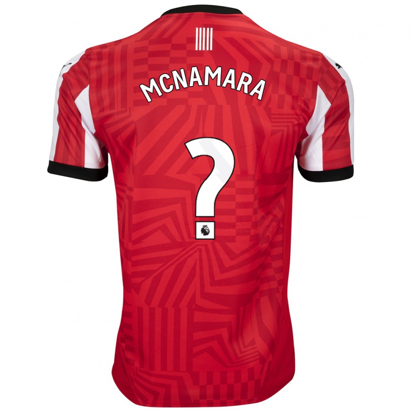 Kandiny Niño Camiseta Josh Mcnamara #0 Rojo Blanco 1ª Equipación 2024/25 La Camisa Chile