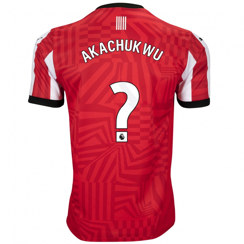 Kandiny Niño Camiseta Romeo Akachukwu #0 Rojo Blanco 1ª Equipación 2024/25 La Camisa Chile