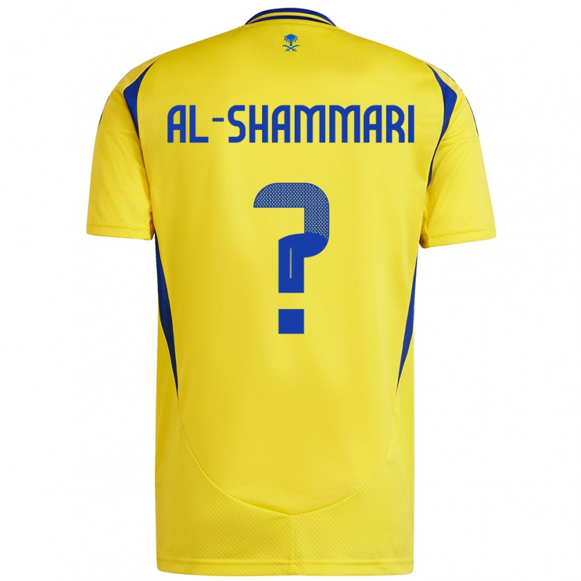 Kandiny Niño Camiseta Mansour Al-Shammari #0 Amarillo Azul 1ª Equipación 2024/25 La Camisa Chile