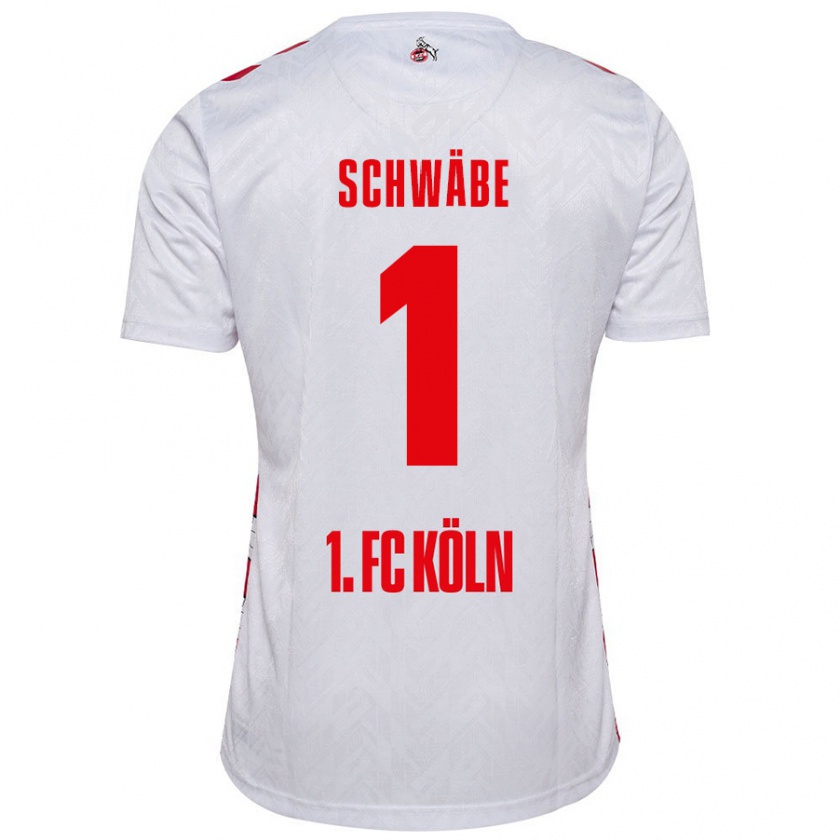 Kandiny Niño Camiseta Marvin Schwäbe #1 Blanco Rojo 1ª Equipación 2024/25 La Camisa Chile