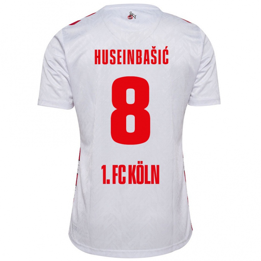 Kandiny Niño Camiseta Denis Huseinbasic #8 Blanco Rojo 1ª Equipación 2024/25 La Camisa Chile